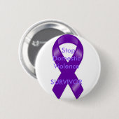 Badge Rond 5 Cm Survivant de violence familiale (Devant & derrière)
