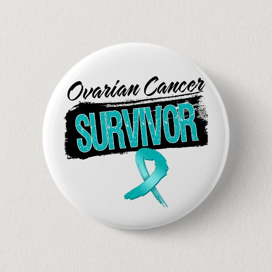 Badge Rond 5 Cm Survivant du cancer de l'ovaire cool (Devant)