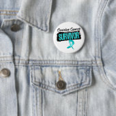 Badge Rond 5 Cm Survivant du cancer de l'ovaire cool (En situation)