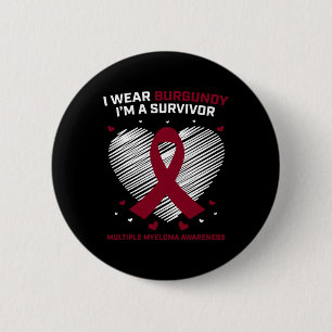 Badge Rond 5 Cm Survivant du cancer du sang, sensibilisation au my