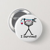 Badge Rond 5 Cm Survivant du cancer du sein (Devant & derrière)