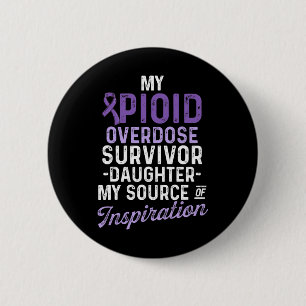 Badge Rond 5 Cm Survivant du guerrier de sensibilisation à la surd