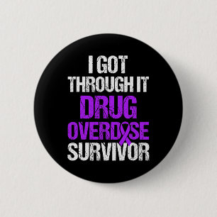 Badge Rond 5 Cm Survivant du guerrier de sensibilisation à la surd