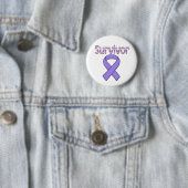 Badge Rond 5 Cm Survivant du ruban pourpre (En situation)