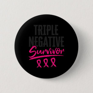 Badge Rond 5 Cm Survivant Négatif Tnbc Sensibilisation au cancer d