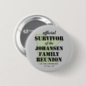 Badge Rond 5 Cm Survivant officiel (vert) (Devant & derrière)