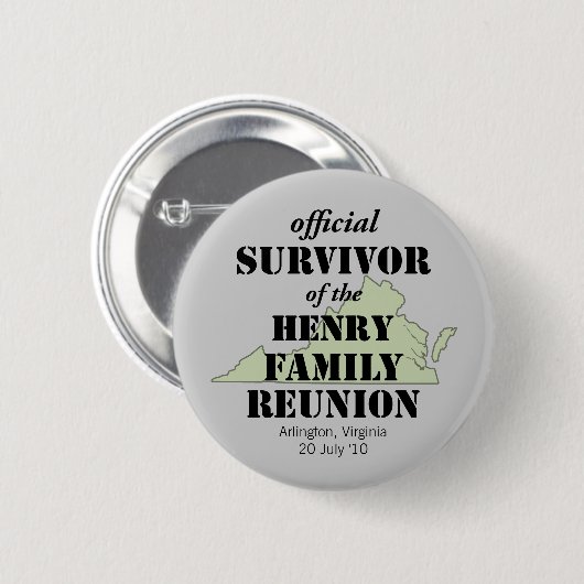 Badge Rond 5 Cm Survivant officiel (vert) (Devant & derrière)