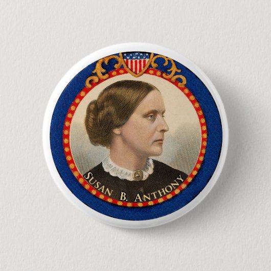 Badge Rond 5 Cm Susan B. Anthony (Devant)