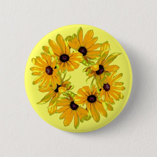 Badge Rond 5 Cm Susans Noir-eyed (Devant)