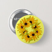 Badge Rond 5 Cm Susans Noir-eyed (Devant & derrière)