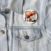 Badge Rond 5 Cm Sushi (En situation)