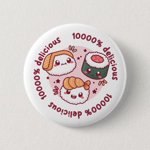 Badge Rond 5 Cm sushi kawaii avec des citations drôles pour amoure