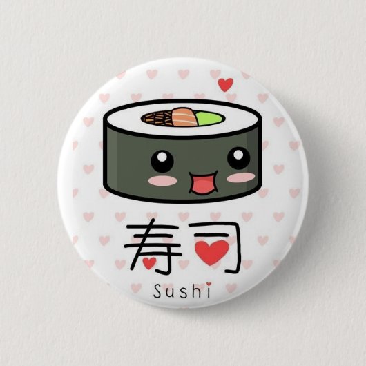 Badge Rond 5 Cm Sushi mignons (Devant)