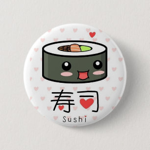 Badge Rond 5 Cm Sushi mignons