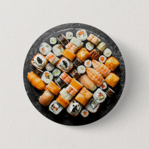 Badge Rond 5 Cm Sushi platter