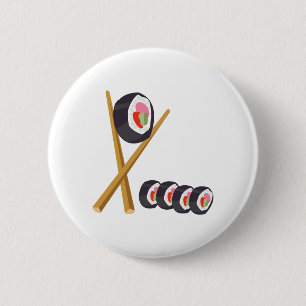 Badge Rond 5 Cm Sushi Rolls