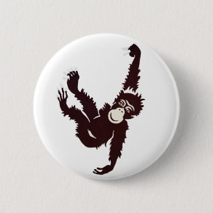 Badge Rond 5 Cm Suspendre le singe