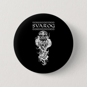 Badge Rond 5 Cm Svarog Dieu païen slave Slavs Paganisme Mythologie