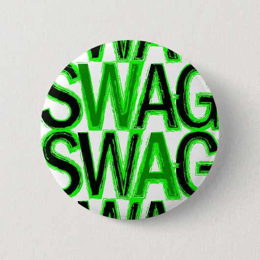 Badge Rond 5 Cm Swag - Vert (Devant)
