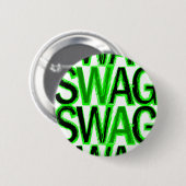 Badge Rond 5 Cm Swag - Vert (Devant & derrière)