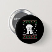 Badge Rond 5 Cm Sweat de Noël moche maltais (Devant & derrière)