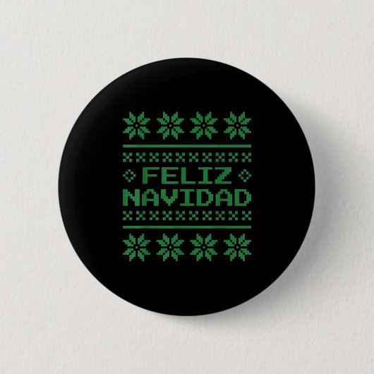 Badge Rond 5 Cm Sweat moche de Noël Feliz Navidad Xel Motif S (Devant)