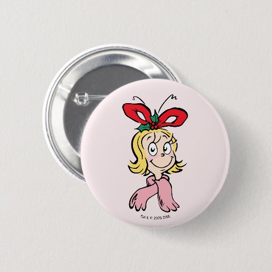 Badge Rond 5 Cm Sweet Cindy Lou Who Portrait (Devant & derrière)
