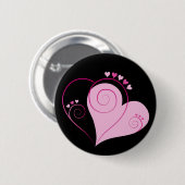 Badge Rond 5 Cm Sweet Cute Happy Valentine Love Hearts (Devant & derrière)