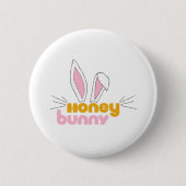 Badge Rond 5 Cm Sweet Happy Hunny Lapny Honey Art lapin (Devant)