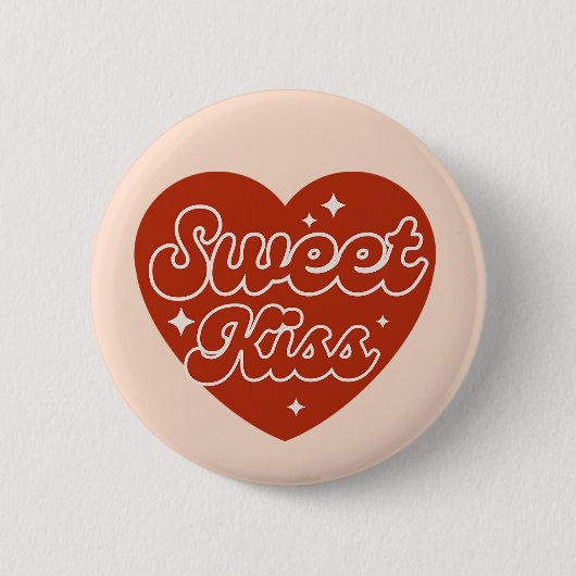 Badge Rond 5 Cm Sweet Kiss Button (Devant)