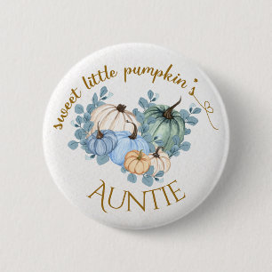 Badge Rond 5 Cm Sweet Little Citrouille Chute Baby shower Bouton T