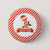 Badge Rond 5 Cm Sweet One Christmas Premier anniversaire (Devant)