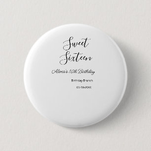 Badge Rond 5 Cm Sweet sixteen anniversaire brunch 16e anniversaire