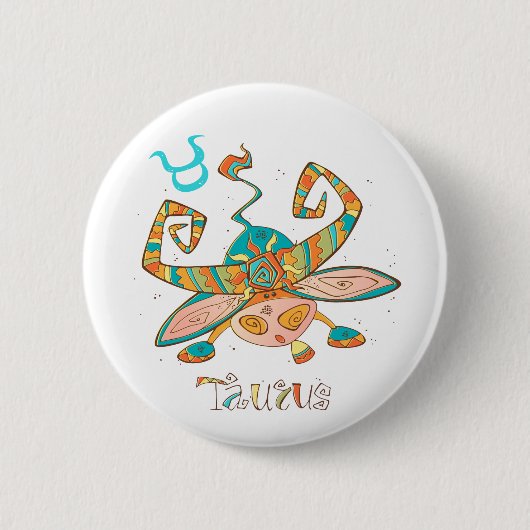 Badge Rond 5 Cm Sweet Taurus Bull (Devant)