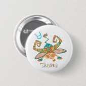 Badge Rond 5 Cm Sweet Taurus Bull (Devant & derrière)