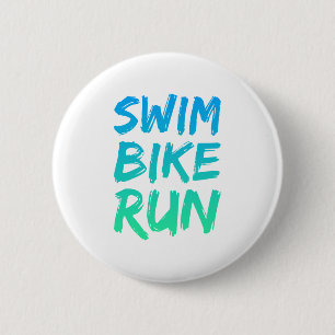 Badge Rond 5 Cm Swim Bike Run superbe design