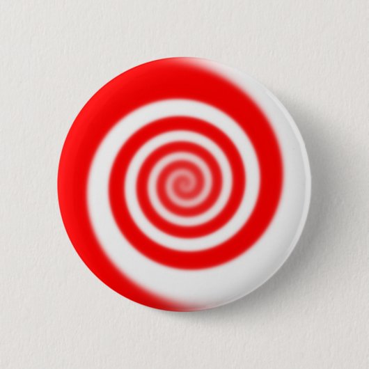 Badge Rond 5 Cm Swirl à menthe rouge et blanche (Devant)