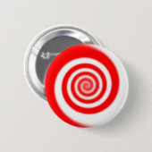 Badge Rond 5 Cm Swirl à menthe rouge et blanche (Devant & derrière)