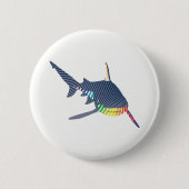 Badge Rond 5 Cm Swirl couleur requin (Devant)