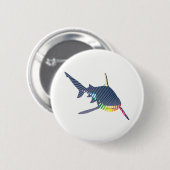 Badge Rond 5 Cm Swirl couleur requin (Devant & derrière)