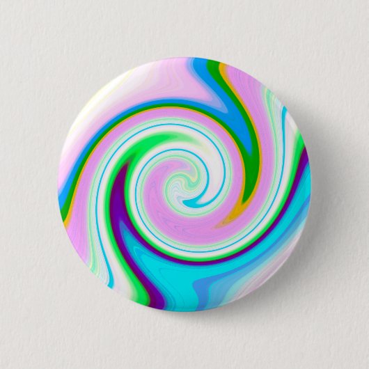 Badge Rond 5 Cm Swirl Pastel (Devant)