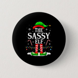 Badge Rond 5 Cm Sy Elf Xmas Funny Matching Family Group Christ