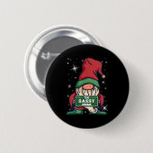 Badge Rond 5 Cm Sy Gnome Xmas Elf Matching Family Christmas Pajama (Devant & derrière)