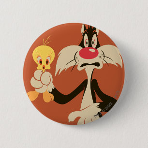 Badge Rond 5 Cm SYLVESTER™ avec TWEETY™