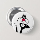 Badge Rond 5 Cm SYLVESTER™ Nez Rouge (Devant & derrière)