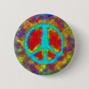 Badge Rond 5 Cm SYMBOLE Abstrait DE Cravate Psychédélique-Dye DE
