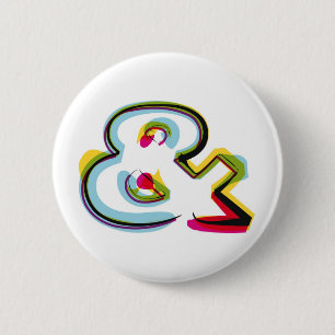 Badge Rond 5 Cm Symbole abstrait et coloré et
