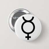 Badge Rond 5 Cm Symbole alchimique de Mercury (Devant & derrière)