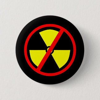 Badge Rond 5 Cm Symbole antinucléaire Pinback