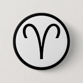 Badge Rond 5 Cm Symbole Aries (Devant)